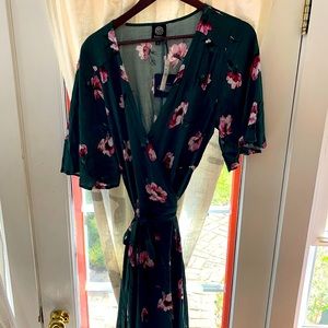 Bobeau wrap dress tags on